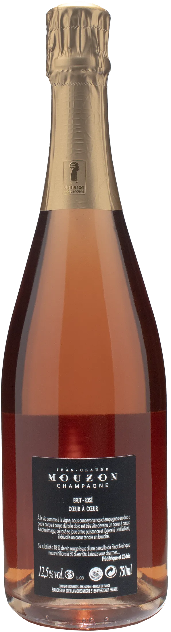 Jean Claude Mouzon Champagne Coeur à Coeur Rosè Brut