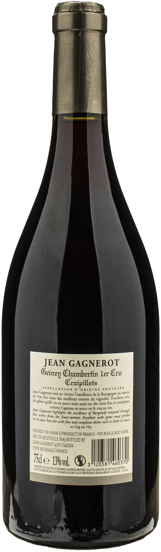 Jean Gagnerot Gevrey Chambertin 1er Cru Craipillot 2021