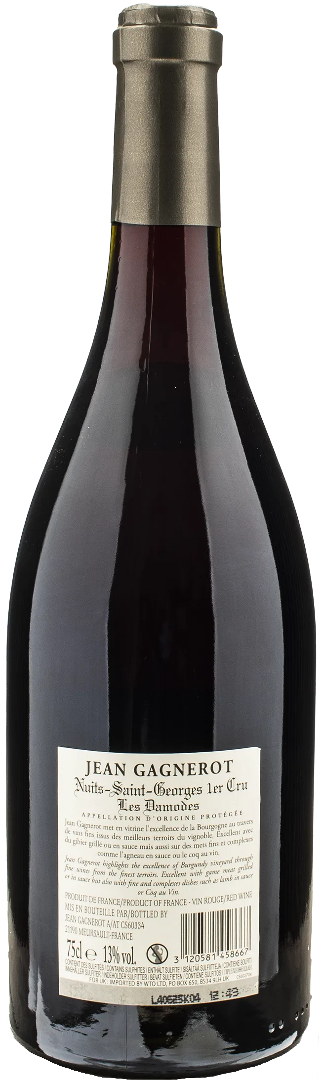 Jean Gagnerot Nuits Saint Georges 1er Cru Les Damodes 2019