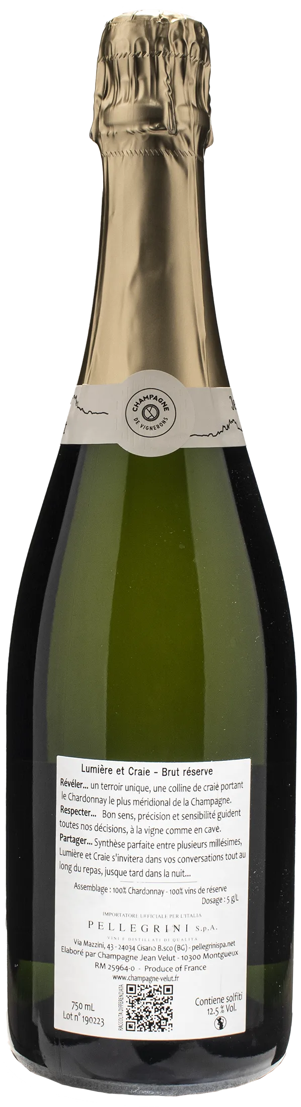 Jean Velut Champagne Lumière et Craie Brut