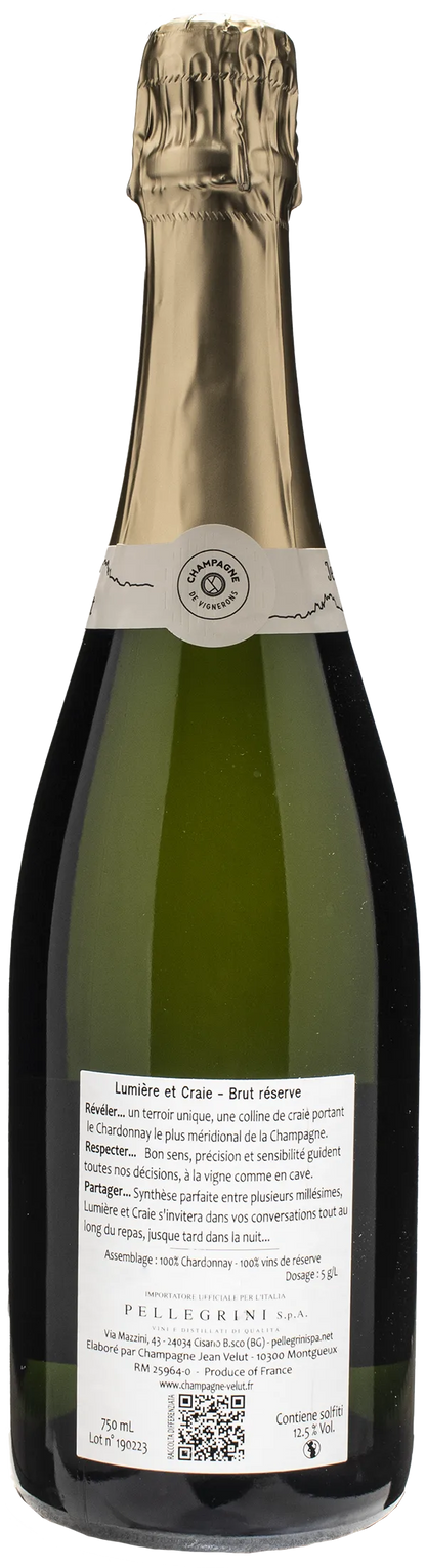 Jean Velut Champagne Lumière et Craie Brut