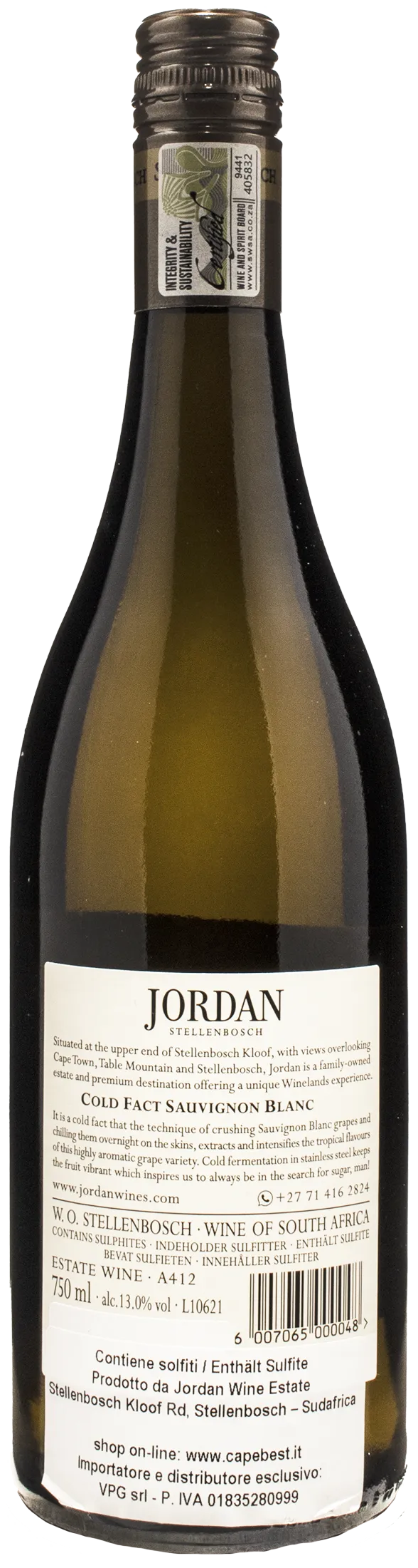 Jordan Cold Fact Sauvignon Blanc 2021