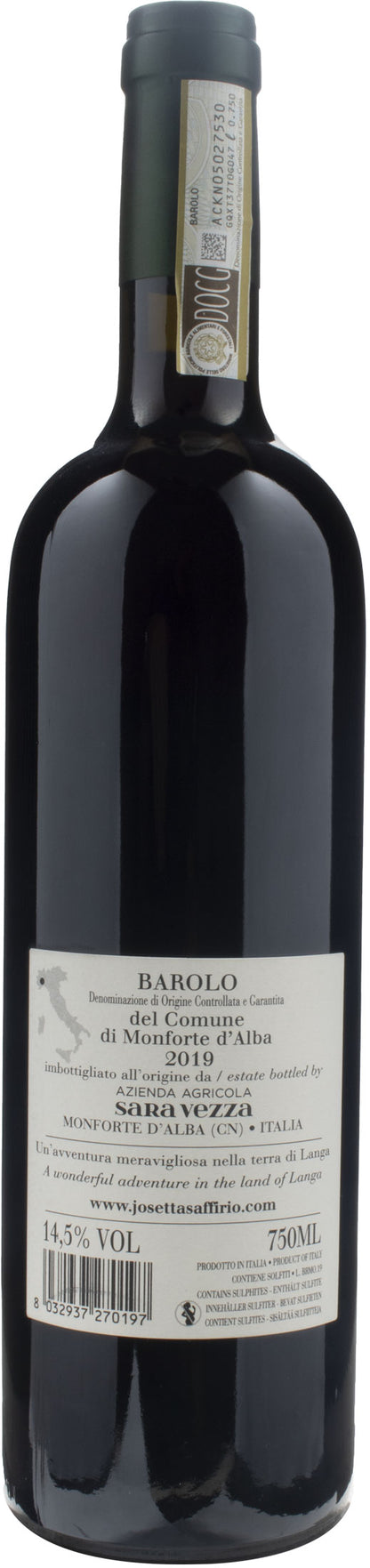 Josetta Saffirio Barolo del Comune di Monforte d'Alba 2019