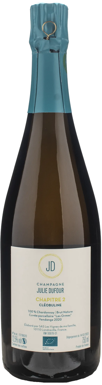 Julie Dufour Champagne Blanc de Blancs Brut Nature Cleobuline Chapite II 2020