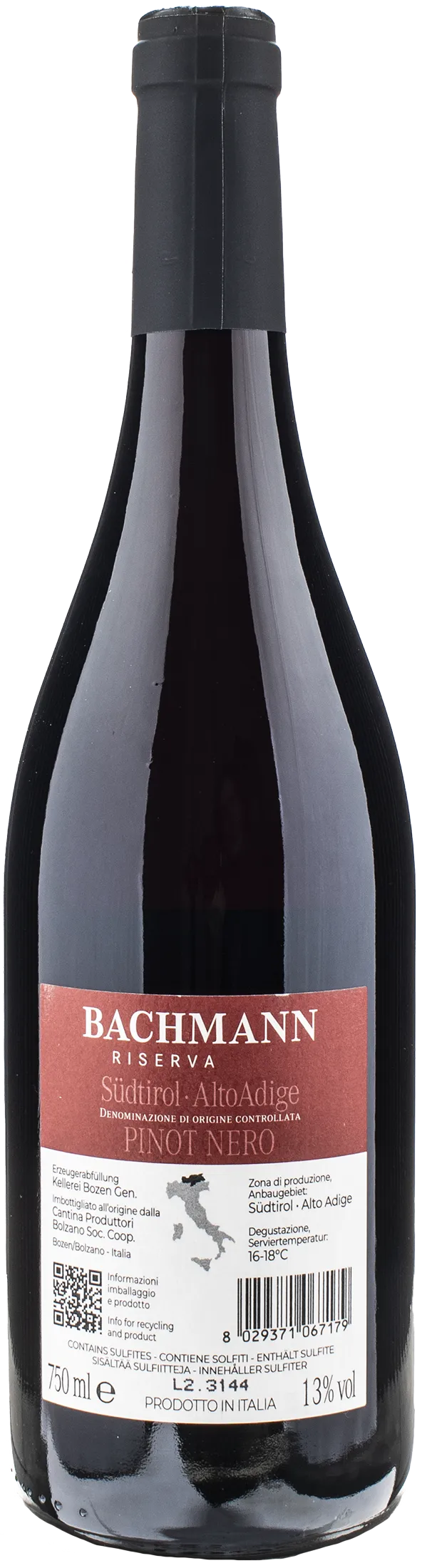 Kellerei Bozen Pinot Nero Riserva Bachmann 2021