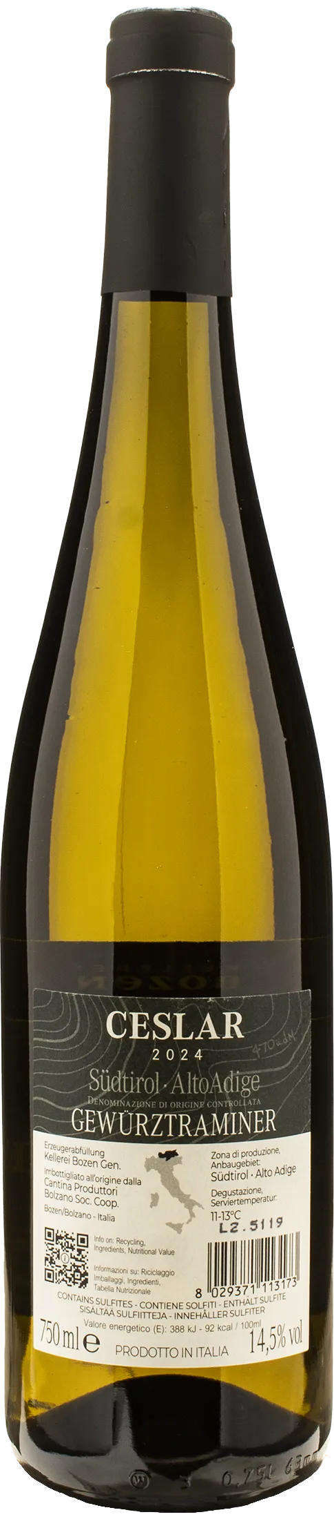 Kellerei Bozen Ceslar Gewurztraminer 2024