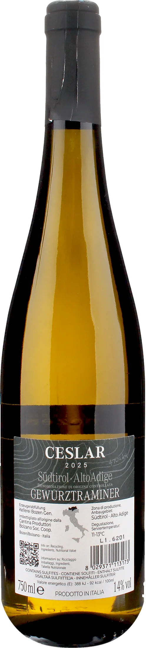 Kellerei Bozen Ceslar Gewurztraminer 2025