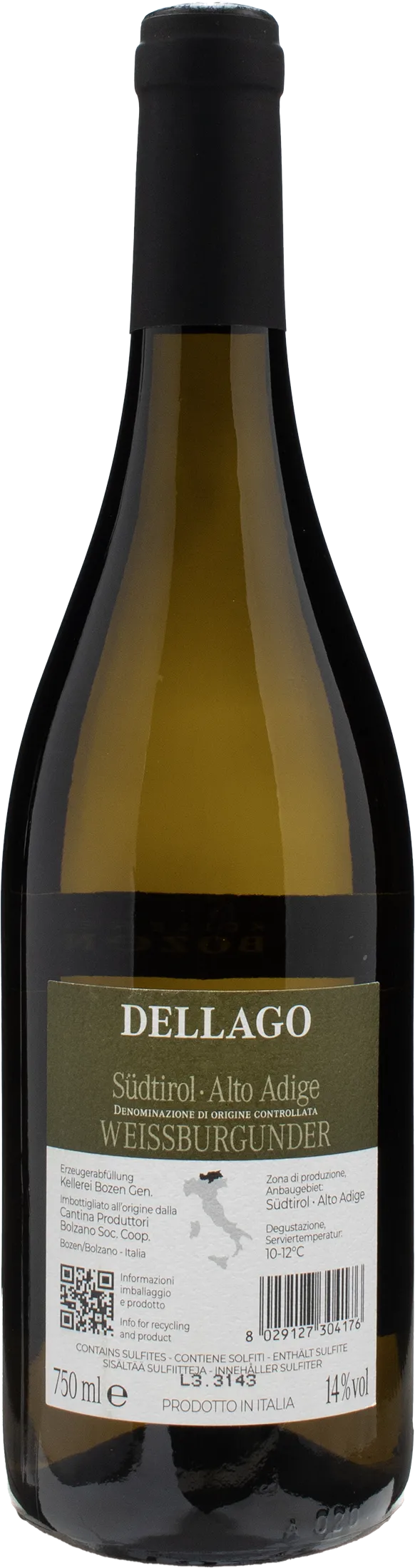 Kellerei Bozen Dellago Pinot Bianco 2023