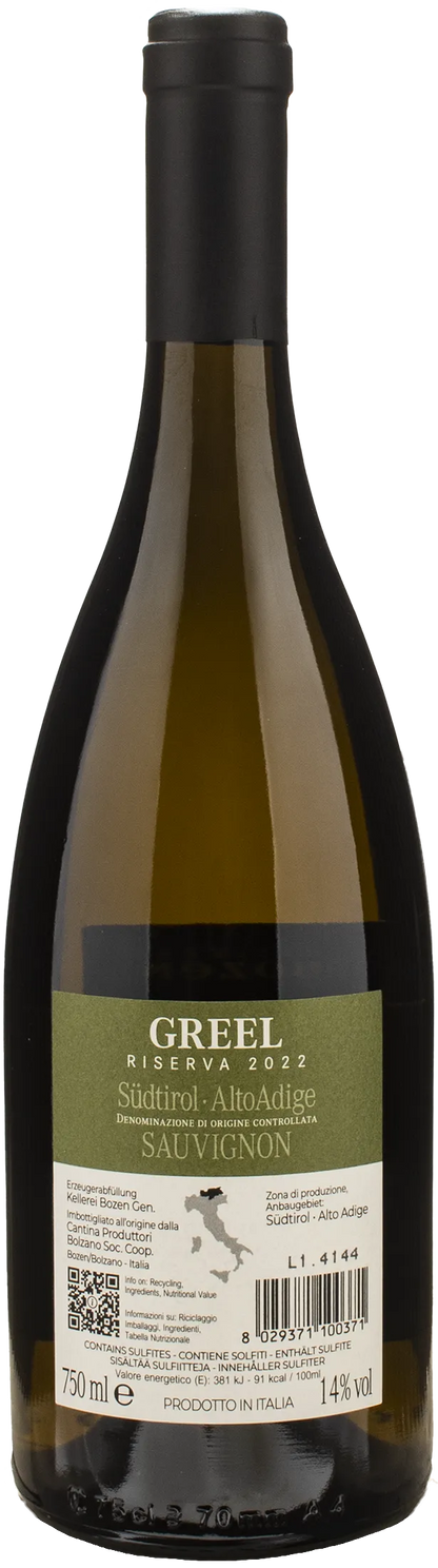 Kellerei Bozen Greel Sauvignon Riserva 2022