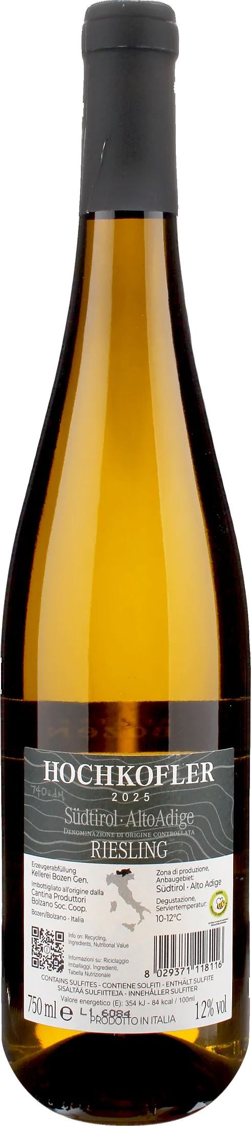 Kellerei Bozen Hochkofler Riesling 2025