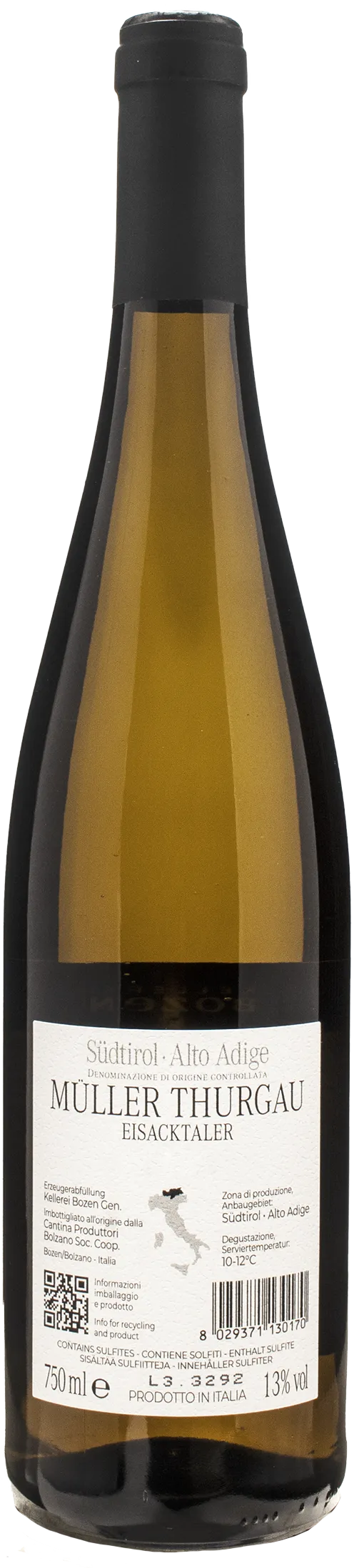 Kellerei Bozen Muller Thurgau Eisacktaler 2023