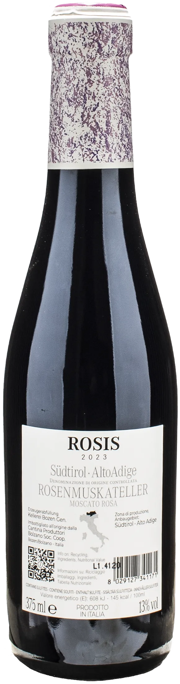 Kellerei Bozen Rosis Moscato Rosa 0.375L 2023