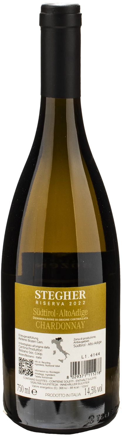 Kellerei Bozen Stegher Chardonnay Riserva 2022