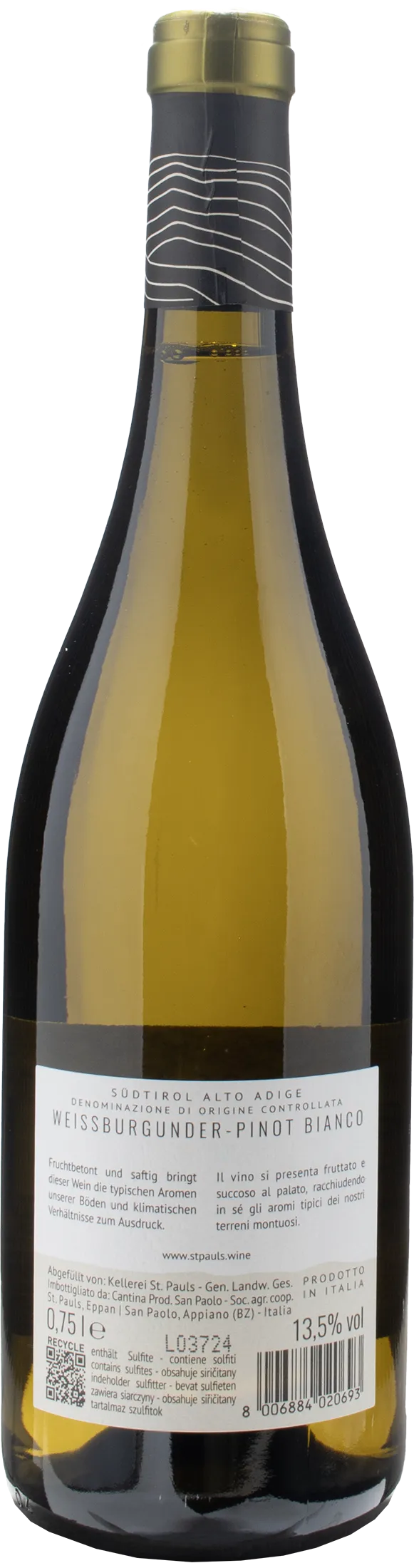 Kellerei St Pauls Pinot Bianco 2023