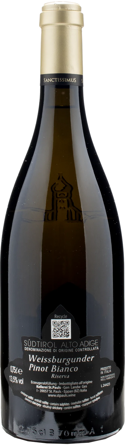 Kellerei St Pauls Pinot Bianco Sanctissimus Riserva 2019