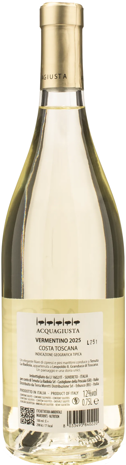 La Badiola Acquagiusta Vermentino 2025