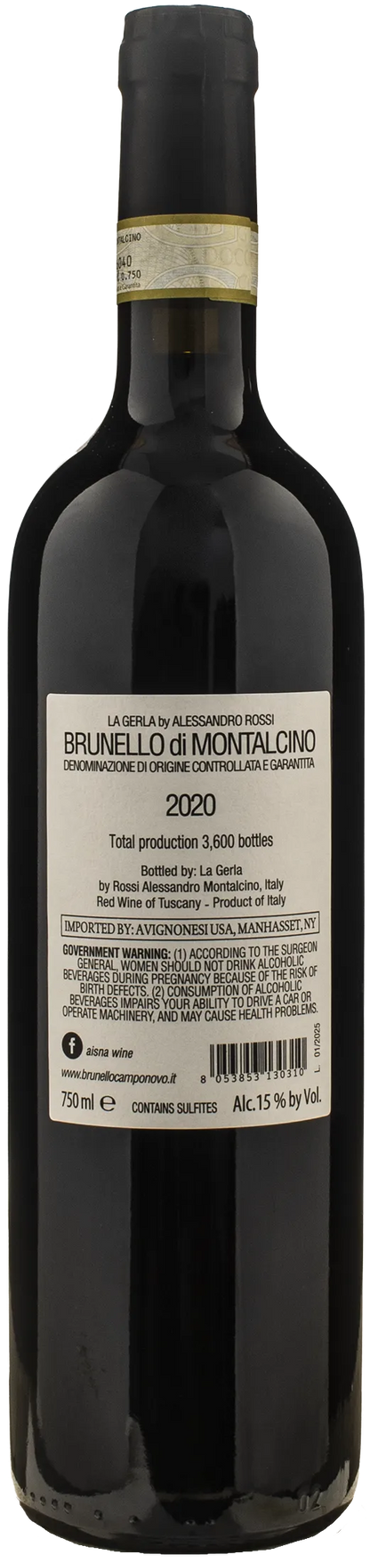 La Gerla Brunello di Montalcino Camponovo 2020