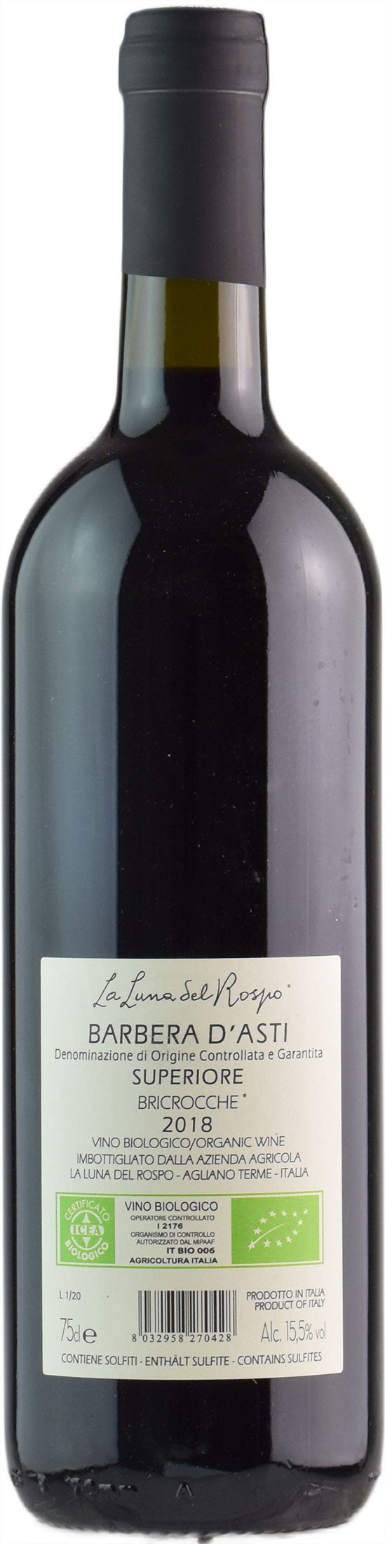 La Luna del Rospo Bricrocche Barbera d'Asti Superiore 2018