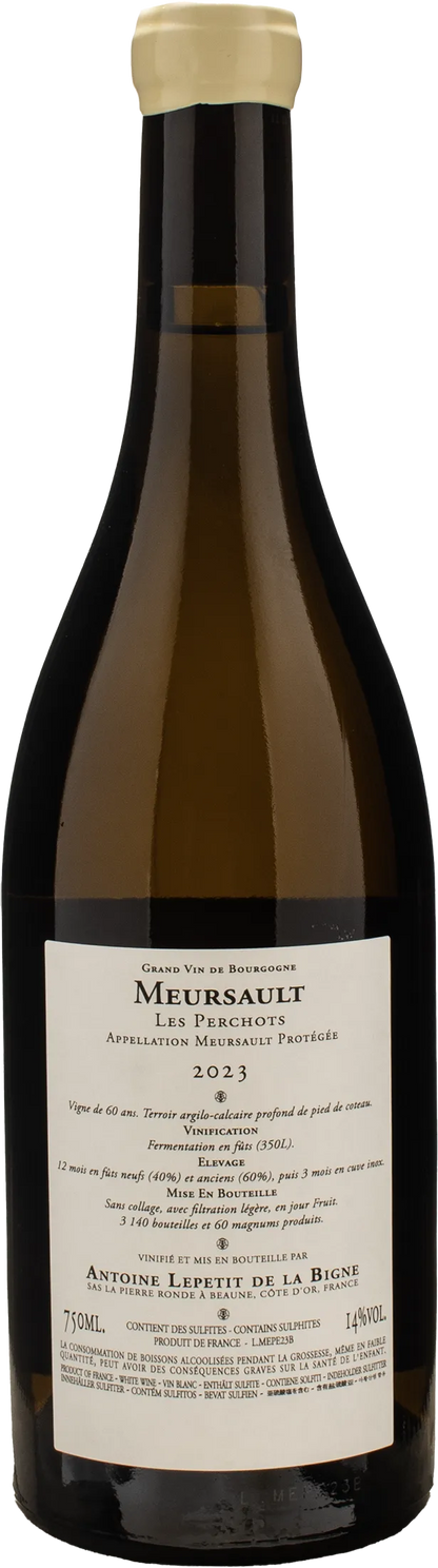 La Pierre Ronde Antoine Lapetit De La Bigne Meursault Les Perchots 2023