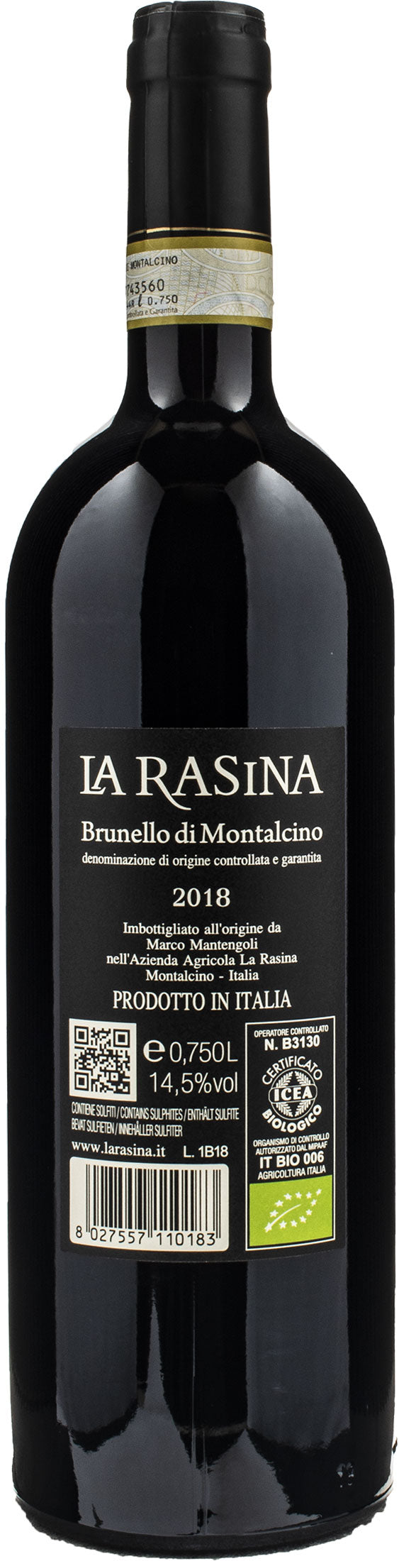 La Rasina Brunello di Montalcino 2018