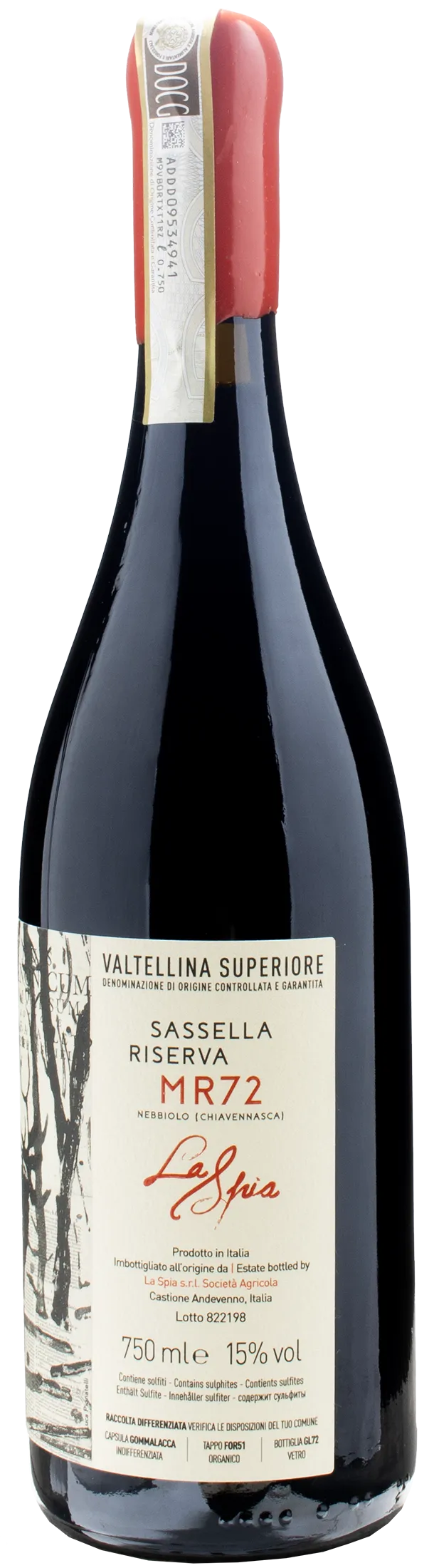 La Spia Valtellina Superiore Sassella Riserva MR72 2018
