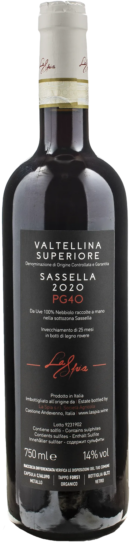 La Spia Valtellina Superiore Sassella PG40 2020