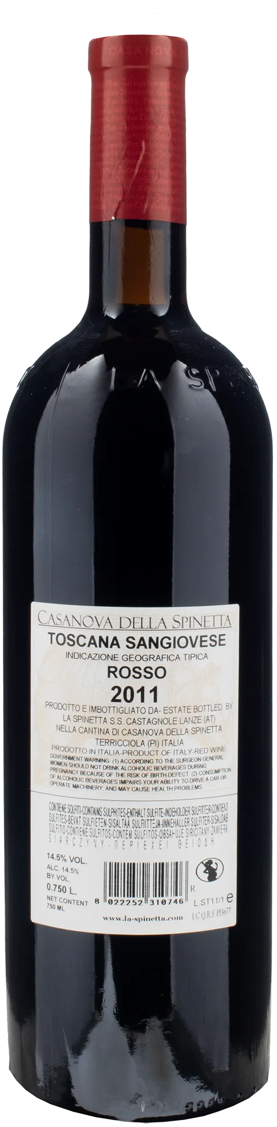 Casanova della Spinetta Toscana Sangiovese Rosso Sassontino 2011