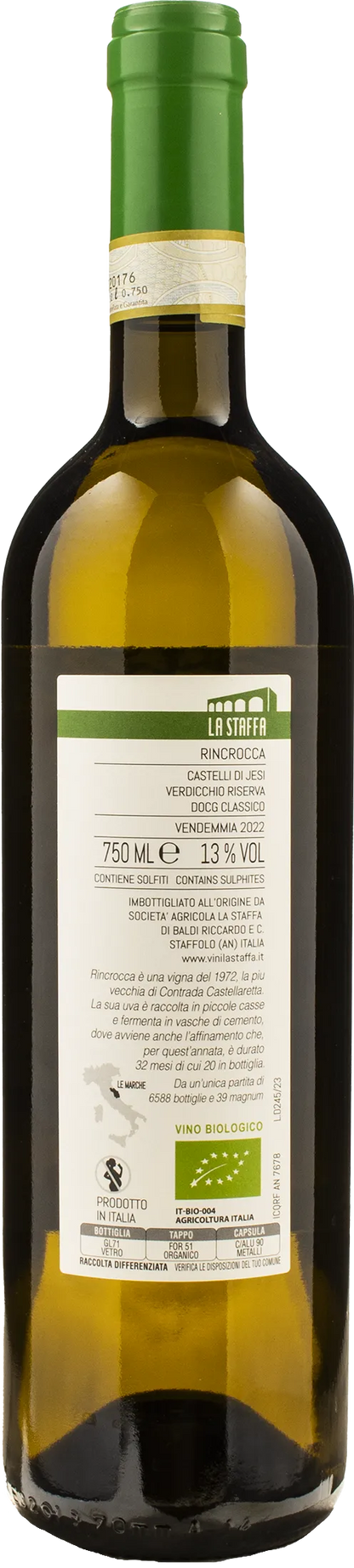 La Staffa Castelli di Jesi Verdicchio Classico Rincrocca Riserva 2022