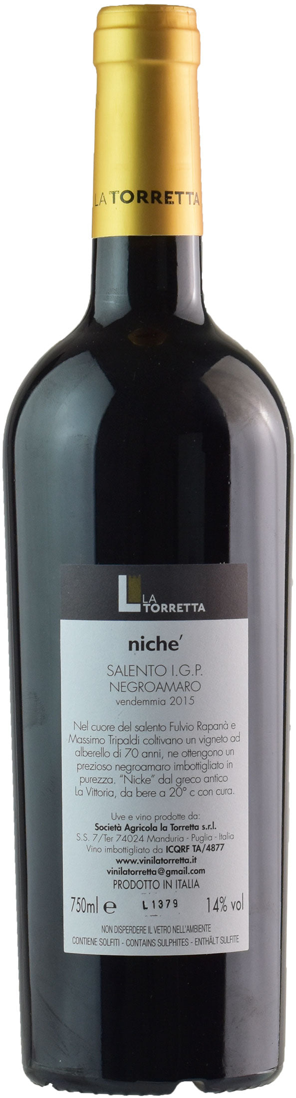 La Torretta Niché Negroamaro 2015