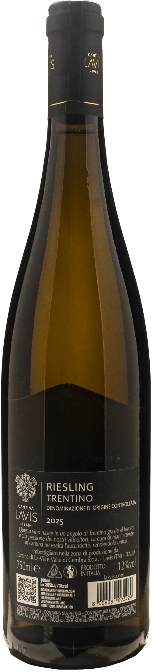 La Vis Trentino Riesling 2025