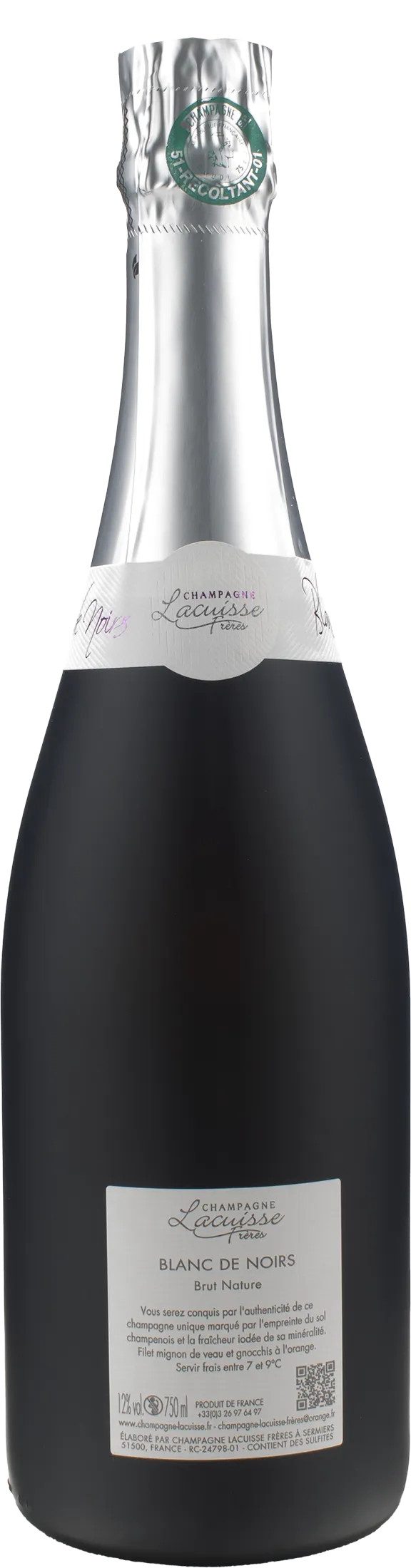 Lacuisse Fréres Champagne 1er Cru Blanc de Noirs Brut Nature