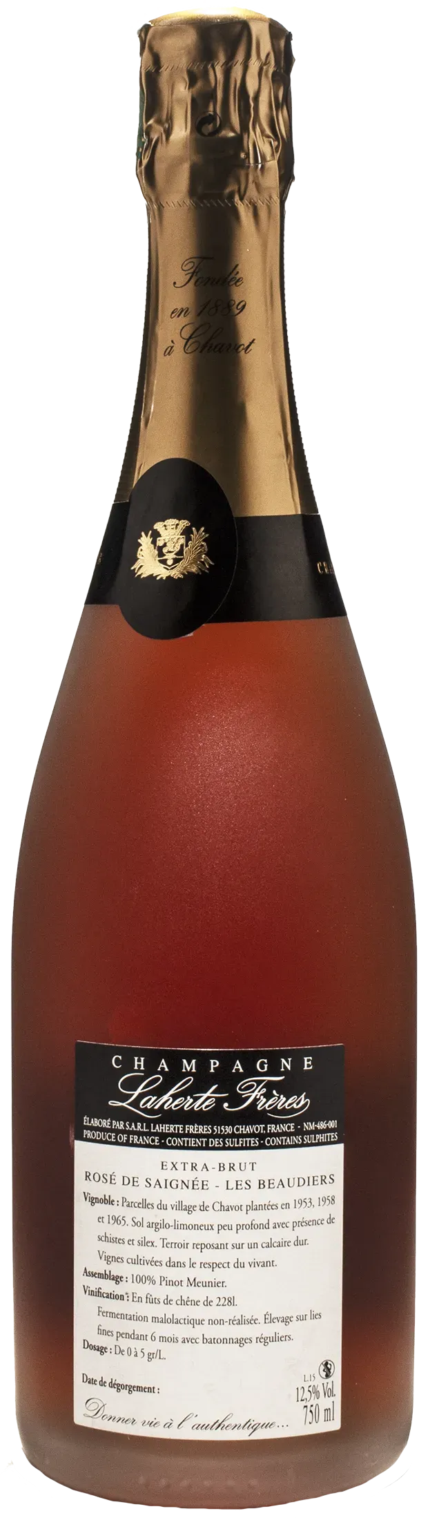 Laherte Freres Champagne Rose de Saignee Les Beaudiers Extra Brut