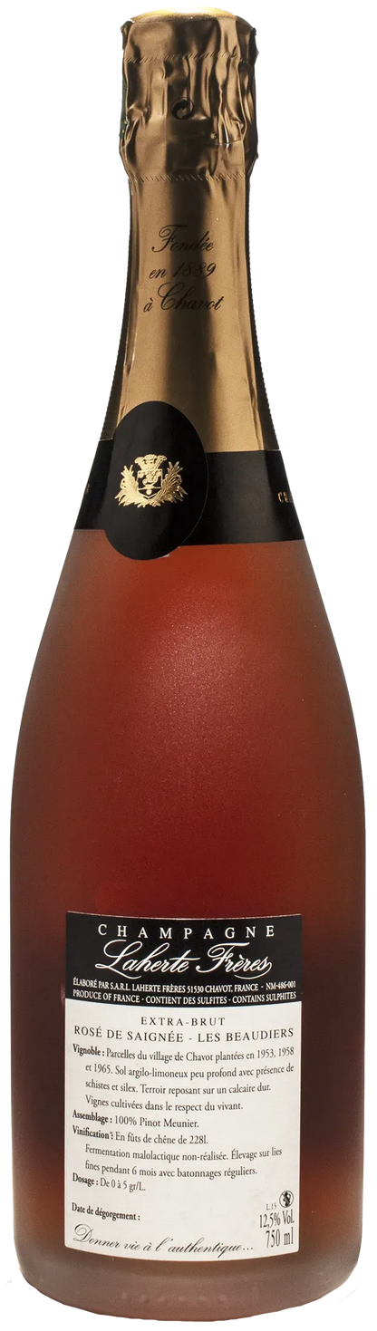 Laherte Freres Champagne Rose de Saignee Les Beaudiers Extra Brut