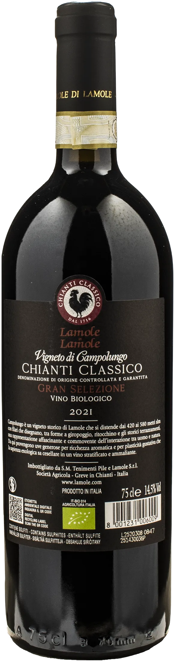 Lamole di Lamole Chianti Classico Gran Selezione Vigneto di Campolungo 2021