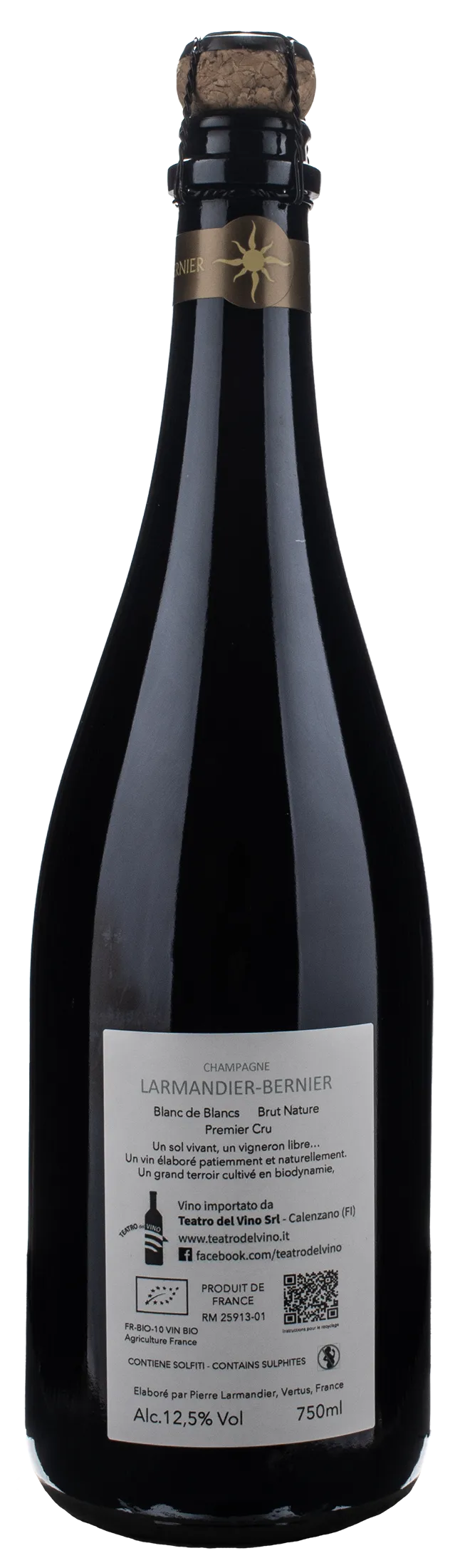 Larmandier Bernier Champagne 1er cru Terre de Vertus Blanc de Blancs Brut Nature 2018