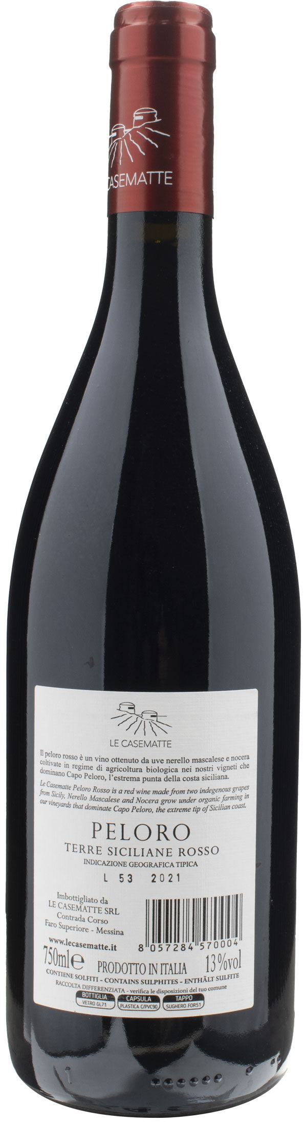 Le Casematte Peloro Rosso 2021