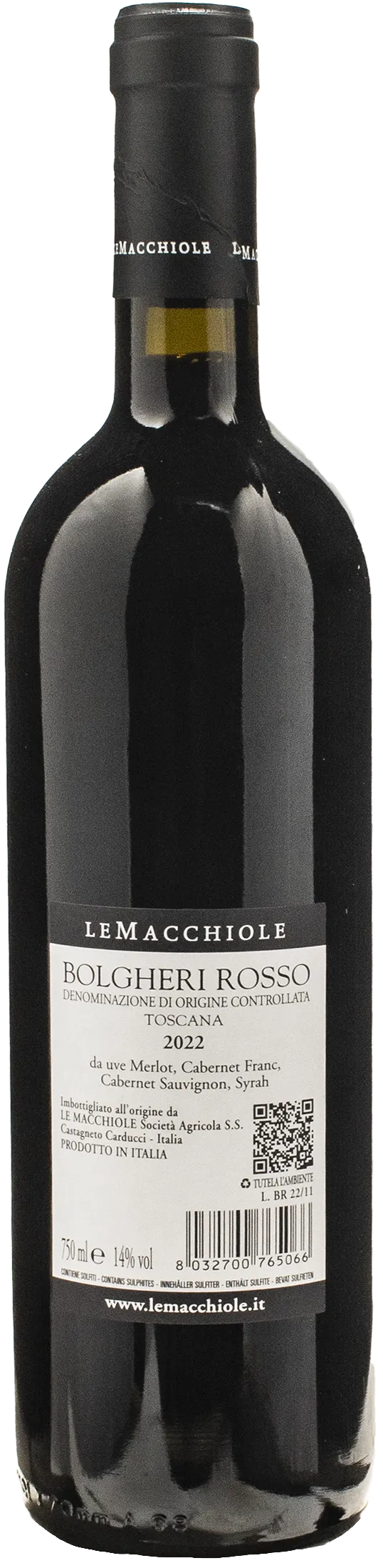 Le Macchiole Bolgheri Rosso 2022