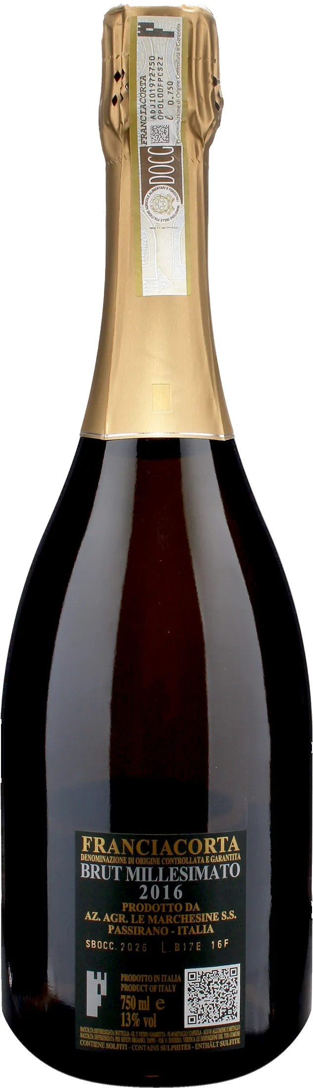 Le Marchesine Franciacorta Secolo Novo Brut 2016