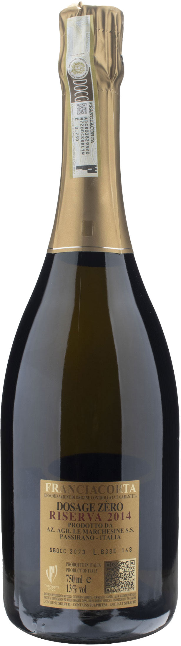 Le Marchesine Franciacorta Secolo Novo Dosaggio Zero Riserva 2014