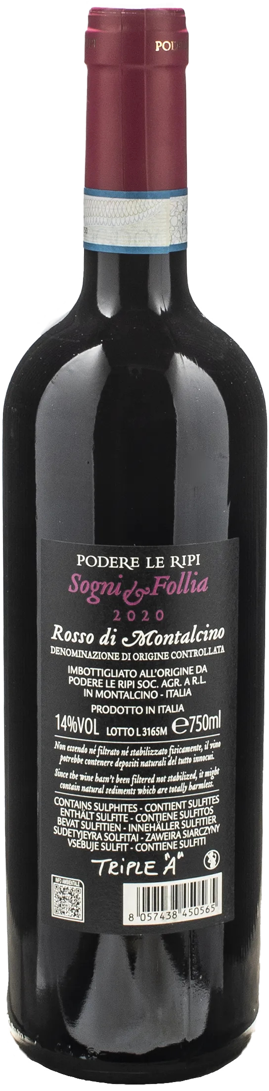 Le Ripi Rosso di Montalcino Sogni e Follia 2020