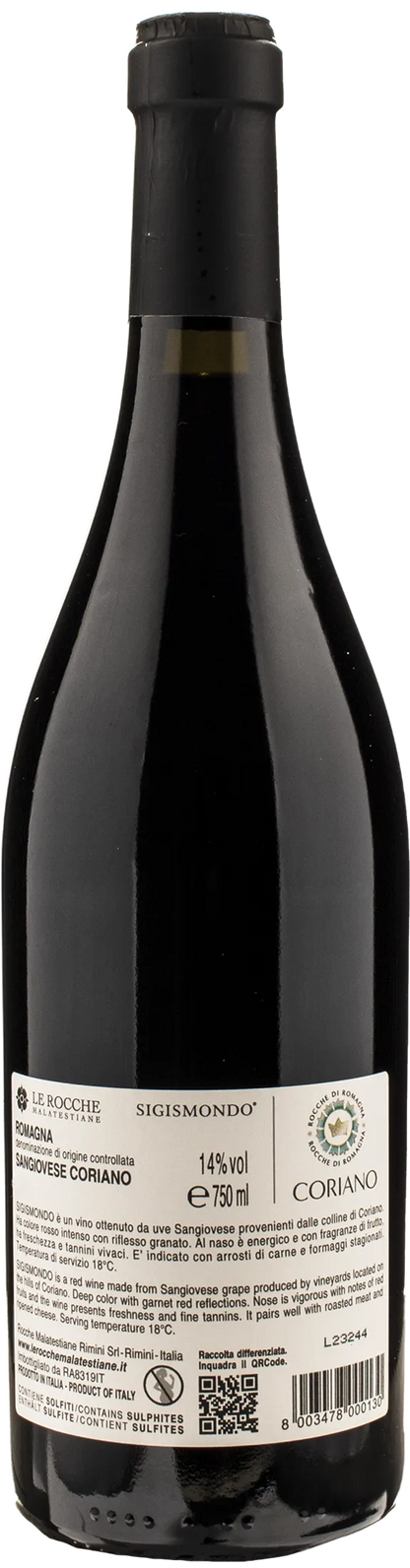 Le Rocche Malatestiane Sangiovese Coriano Sigismondo 2022