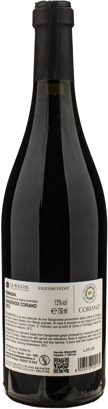 Le Rocche Malatestiane Sangiovese Coriano Sigismondo 2023