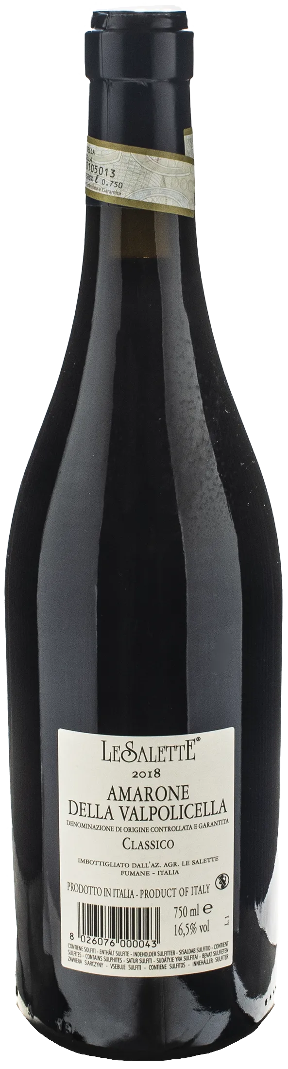 Le Salette Amarone della Valpolicella Classico Pergole Vece Riserva 2018