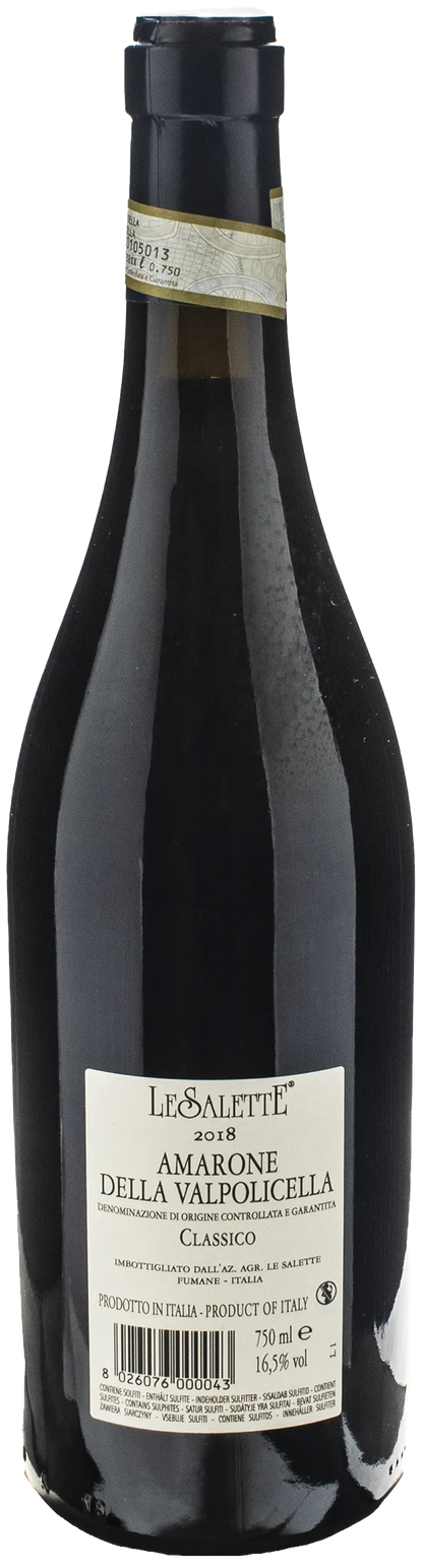 Le Salette Amarone della Valpolicella Classico Pergole Vece Riserva 2018