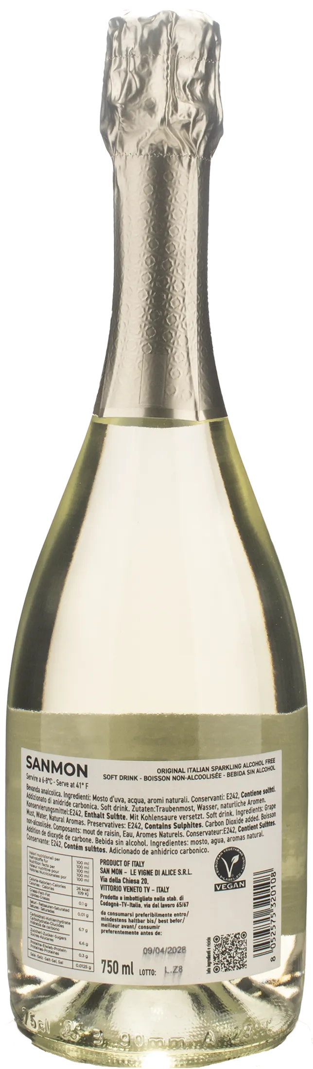 Le Vigne di Alice San Mon Spumante Zero Alcol