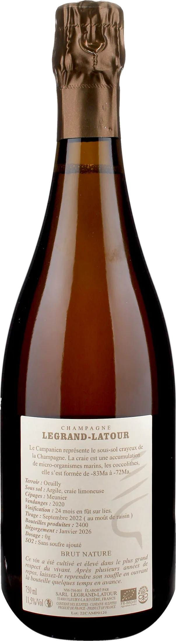 Legrand Latour Champagne Campanien Brut Nature