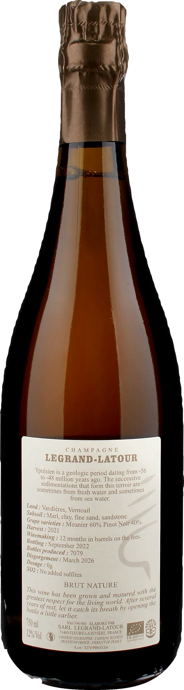 Legrand Latour Champagne Ypresien Brut Nature 2021