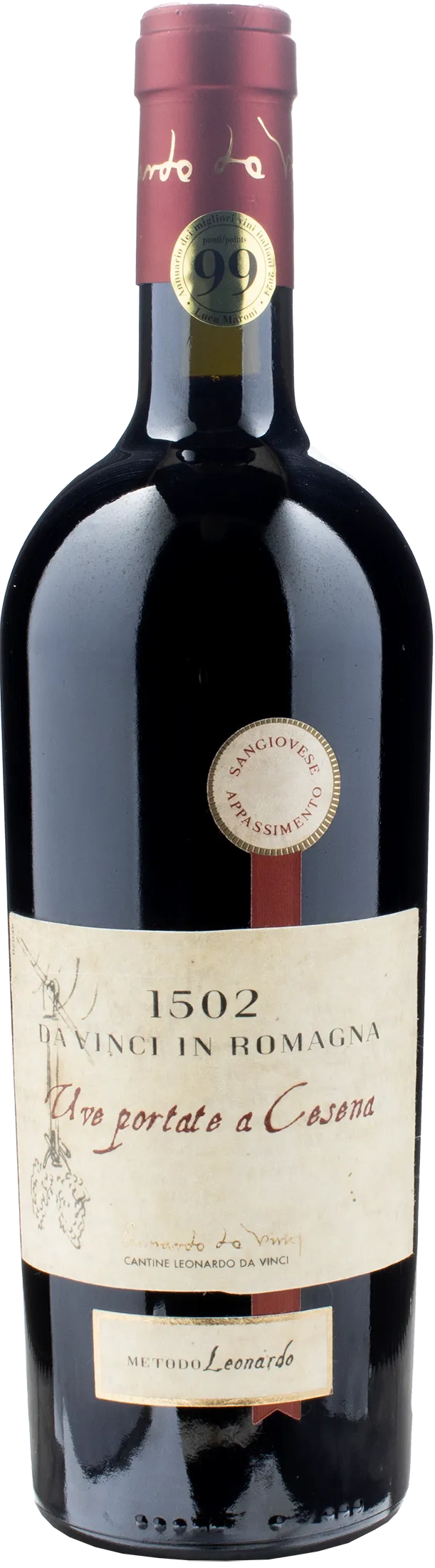 Leonardo da Vinci 1502 Sangiovese Passito Uve Portate a Cesena 2022