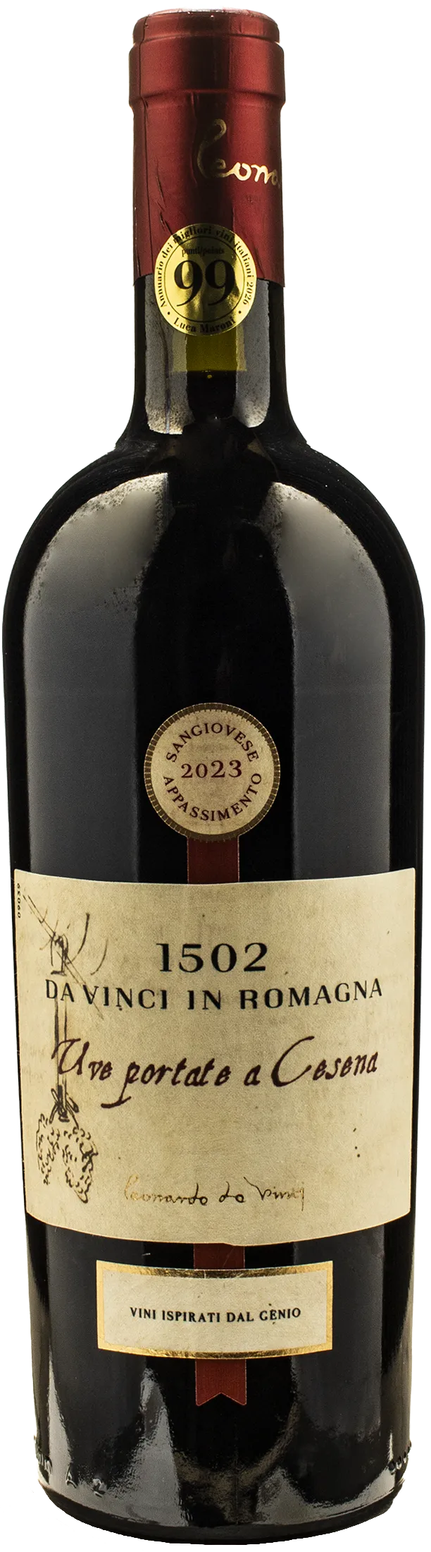 Leonardo da Vinci 1502 Sangiovese Passito Uve Portate a Cesena 2023