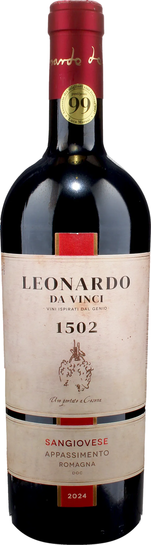 Leonardo da Vinci 1502 Sangiovese Passito Uve Portate a Cesena 2024